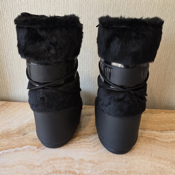 Moon Boot Faux Fur Icon Boots Moon Boots Fur Icon Boots Black - Picture 10 of 16